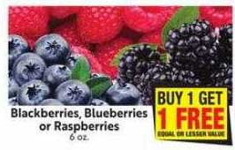 Save Mart Blackberries, Blueberries Or Raspberries