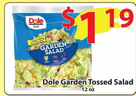 Wholesale Food Outlet Dole Garden Tossed Salad