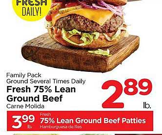 Edwards Food Giant Fresh 75% Lean Ground Beef