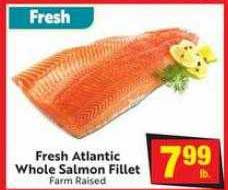 Save Mart Fresh Atlantic Whole Salmon Fillet