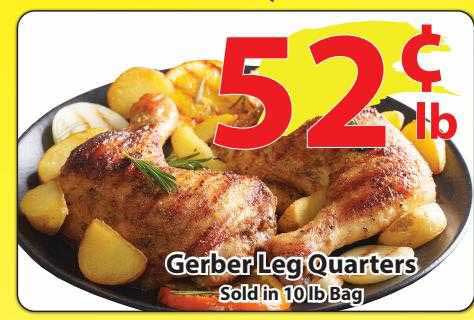 Wholesale Food Outlet Gerber Leg Quarters