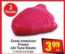 Save Mart Great American Frozen Ahi Tuna Steaks