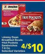 Fairplay Jimmy Dean Breakfast Bowls Hot Pockets Sandwiches