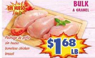 Savers Cost Plus Pechuga De Pollo Sin Hueso Boneless Chicken Breast