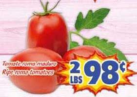 Savers Cost Plus Ripe Roma Tomatoes