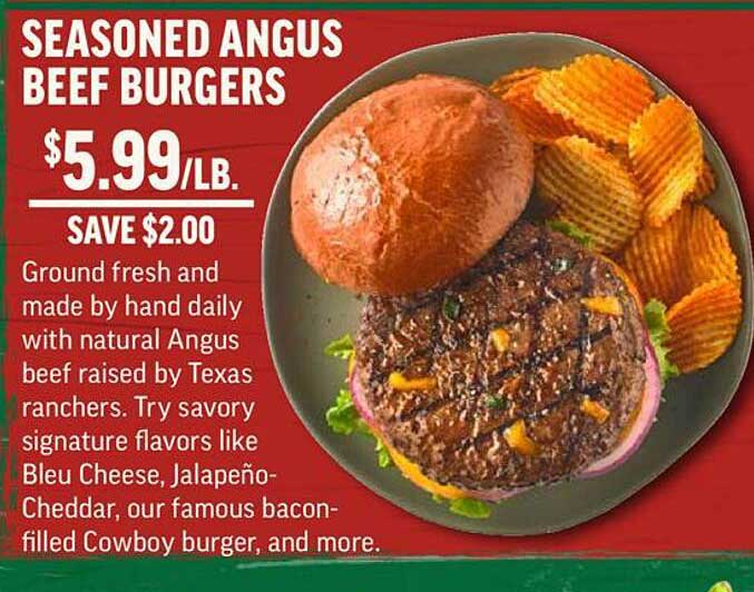 Central Market Seasoned Angus Beef Burgers