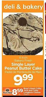 Edwards Food Giant Single Layer Peanut Butter Cake