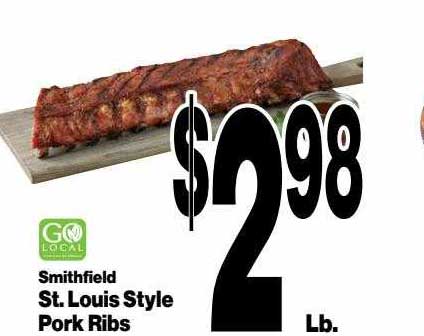 Super Saver Smithfield St. Louis Style Pork Ribs