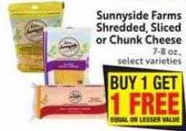 Save Mart Sunnyside Farms Shredded, Sliced Or Chunk Cheese