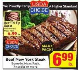 Save Mart Usda Choice Beef New York Steak