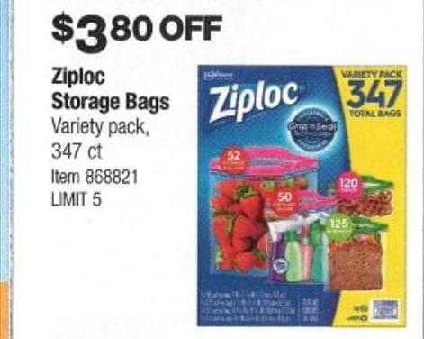 Costco Ziploc Storage Bags