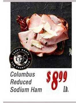 Obriens Market Columbus Reduced Sodium Ham