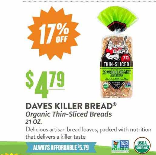Natural Grocers Daves Killer Bread Organic Thin-sliced Breads