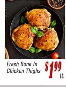 Obriens Market Fresh Bone In Chicken Thighs