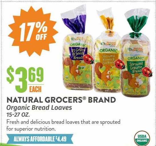 Natural Grocers Natural Grocers Brand Organic Bread Loaves