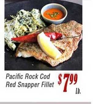 Obriens Market Pacific Rock Cod Red Snapper Fillet