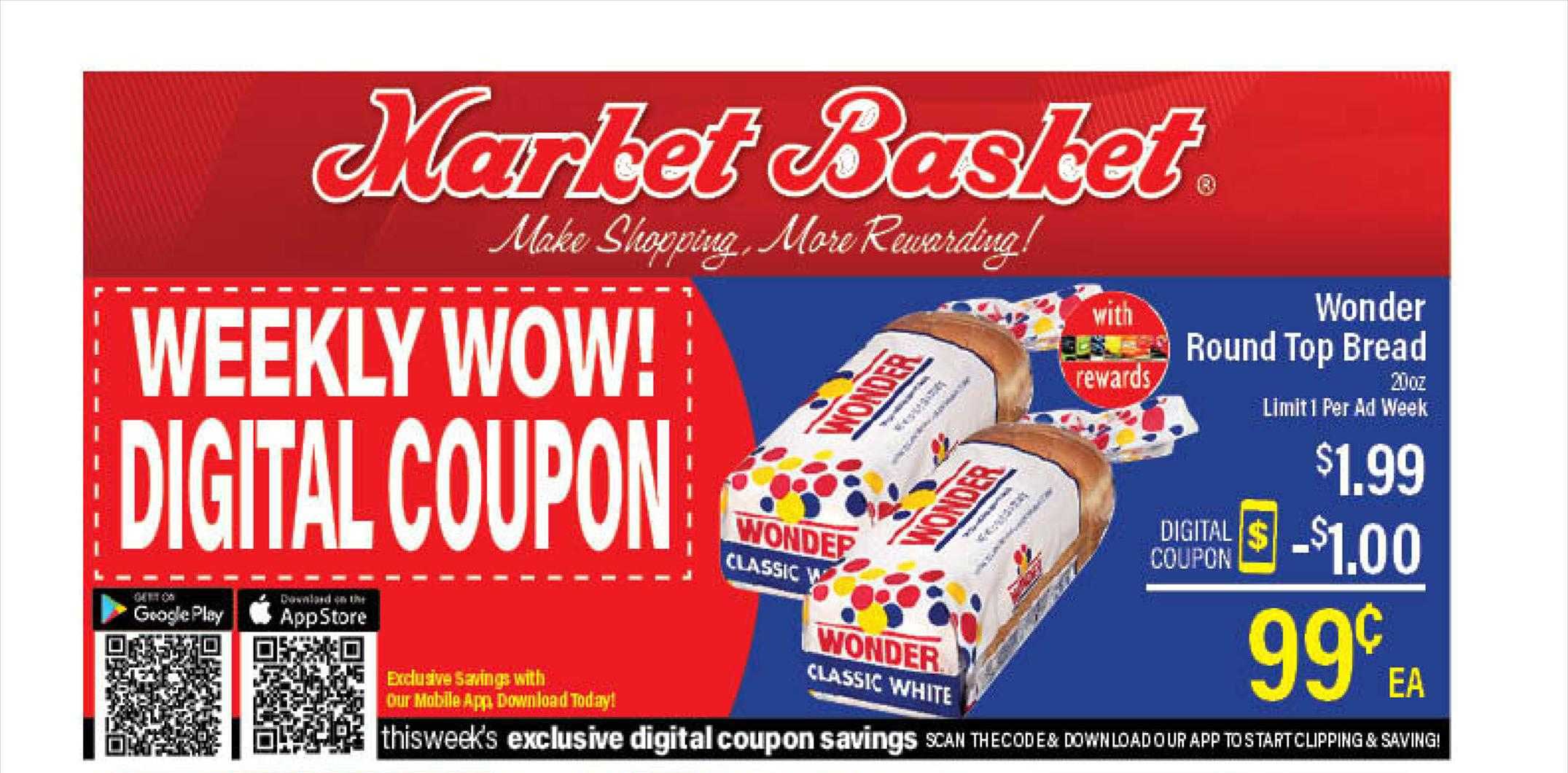 Market Basket Wonder Round Top Bread