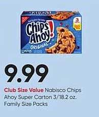Stater Bros Nabisco Chips Ahoy Super Carton Or Family Size