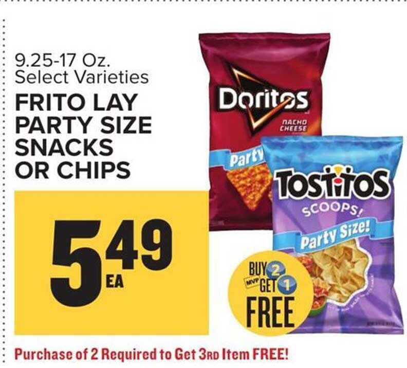 Frito Lay Party Size Snacks Or Chips Offer at Food Lion - MrWeeklyAds.com