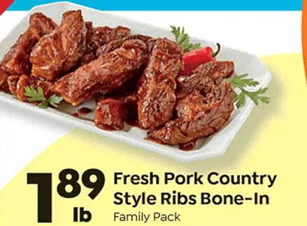Save A Lot Fresh Pork Country Style Ribs Bonein