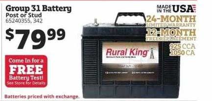 Rural King Group 31 Battery Offer At Rural King Mrweeklyads Com