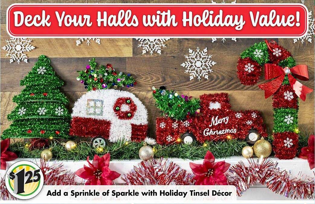 Dollar Tree Add A Sprinkle Of Sparkle With Holiday Tinsel Décor