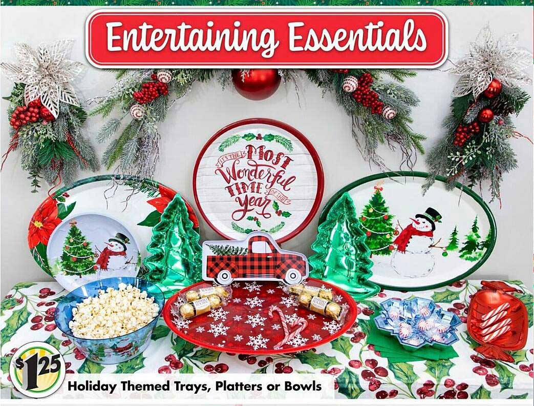 Dollar Tree Holiday Themed Trays, Platters Or Bowls