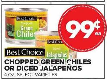 Price Cutter Best Choice Chopped Green Chiles Or Diced Jalapenos