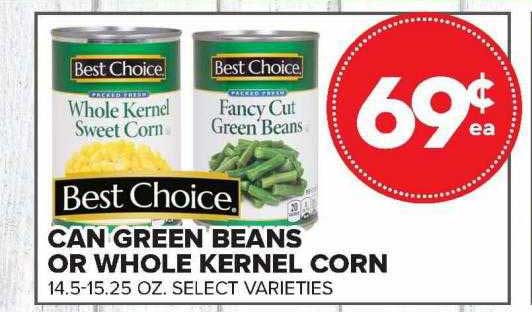 Price Cutter Can Green Beans Or Whole Kernel Corn