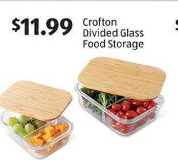 Aldi Crofton Divided Glass Food Storage