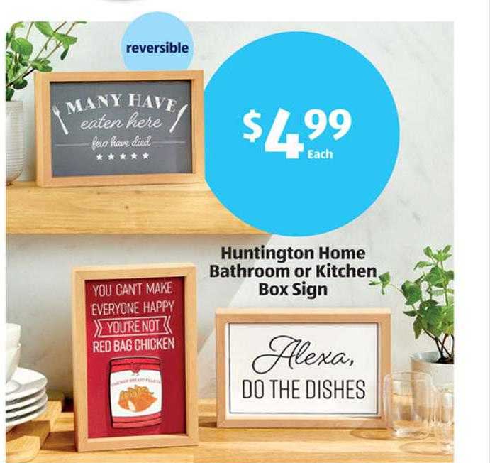 Aldi Huntington Home Bathroom Or Kitchen Box Sign