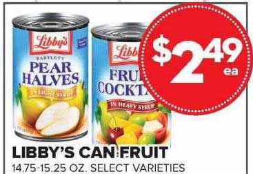 Price Cutter Libby's Can Fruit
