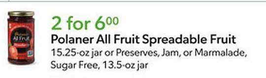 Publix Polaner All Fruit Spreadable Fruit
