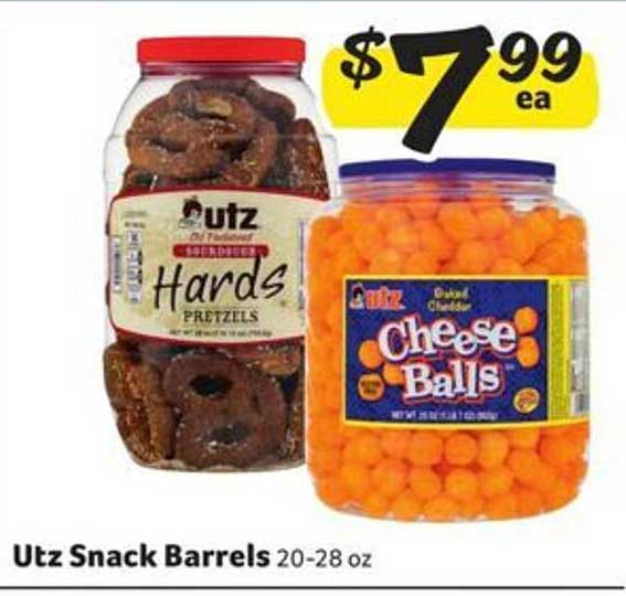 Harveys Supermarkets Utz Snack Barrels