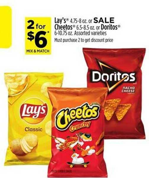 Lay's Or Cheetos Or Doritos Assorted Varieties Offer at Dollar General