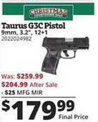 Rural King Taurus G3c Pistol
