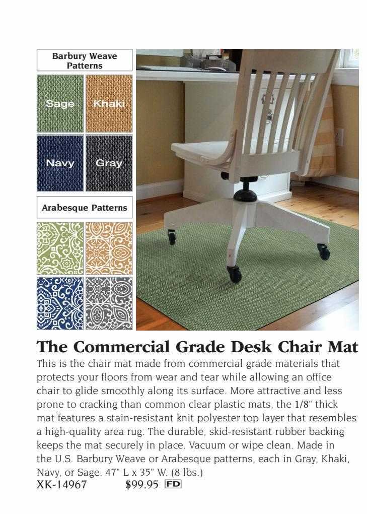 Hammacher Schlemmer The Commercial Grade Desk Chair Mat