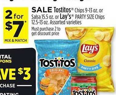 Dollar General Tostitos Chips Or Salsa Or Lay's Chips