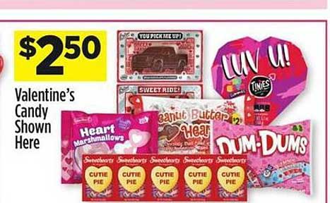 Dollar General Valentine's Candy Shown Here