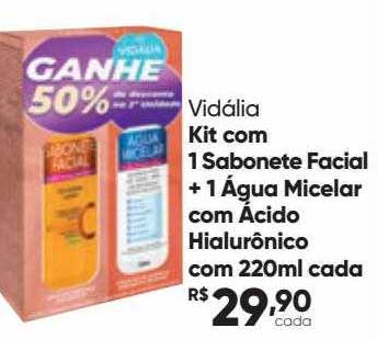 Drogaria São Paulo Vidália Kit Com 1 Sabonete Facial + 1 Agua Micelar Com Acido Hialurônico