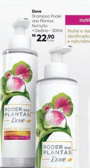 Drogaria São Paulo Dove Shampoo Poder Das Plantas Nutrição + Geránio