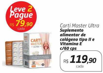 Drogal Carti Master Ultra Suplemento Alimentar De Colágeno Tipo Ii E Vitamina E