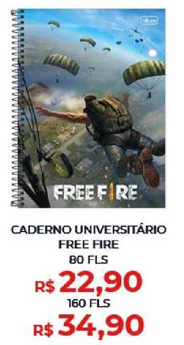 Livraria Leitura Caderno Universitário Free Fire
