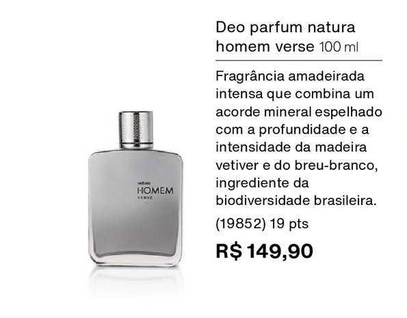 Natura Deo Parfum Natura Homem Verse