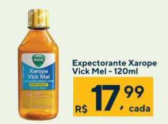 Xarope 200MG/12,5ML Mel Vick Frasco 120ml - Farmácias Unipreço