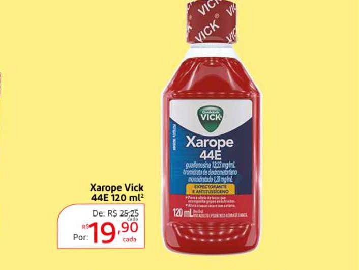 XAROPE VICK 44E 120ML - Pague Menos