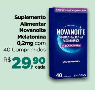 Farmácias Nissei Suplemento Alimentar Novanoite Melatonina 0.2mg