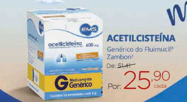 Drogarias Carrefour Acetilcisteína Generico Do Fluimucil Zambon