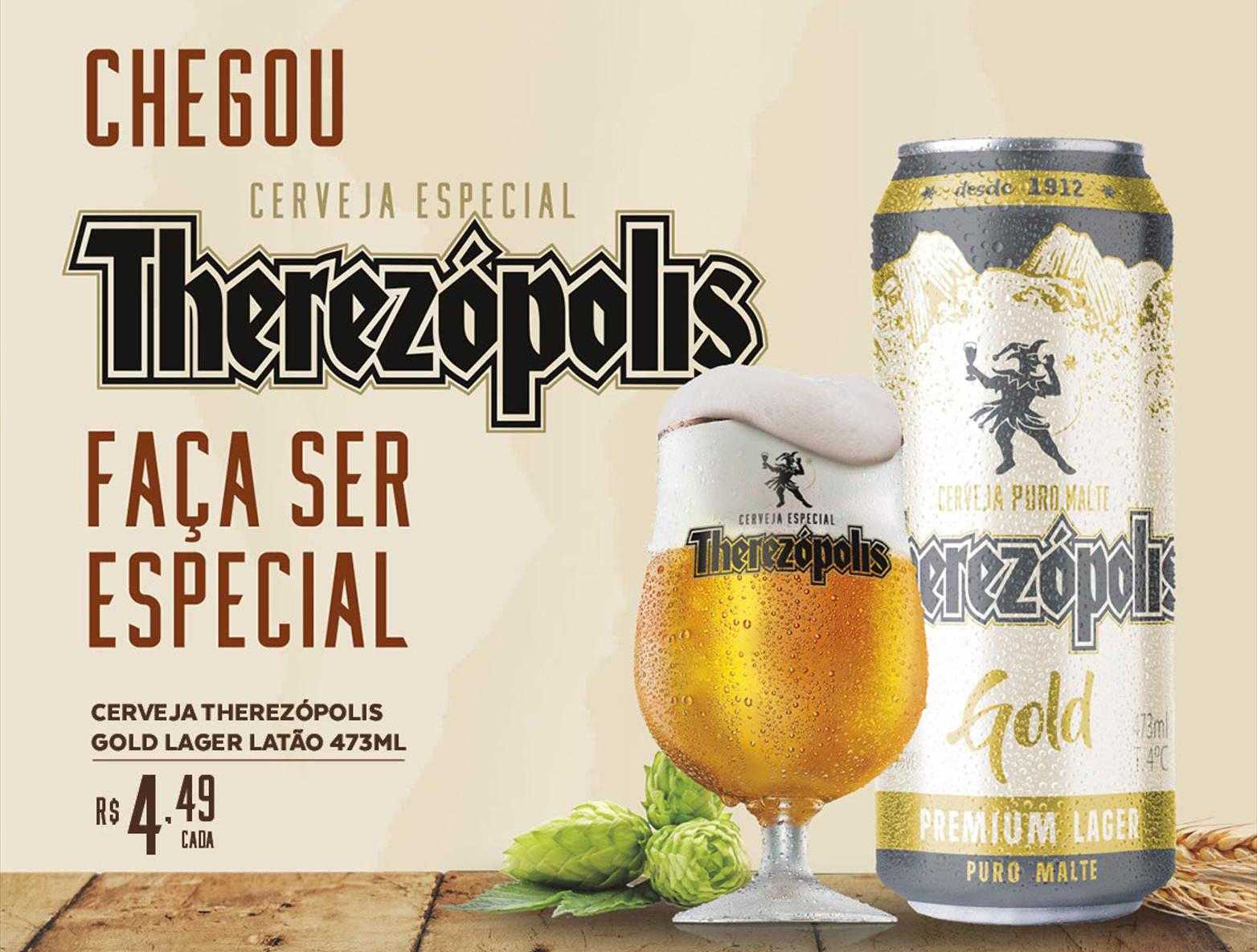 Bahamas Supermercados Cerveja Therezópolis Gold Lager Latão