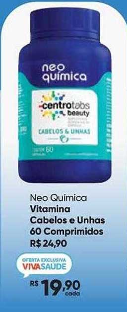 Drogaria São Paulo Neo Quimica Vitamina Cabelos E Unhas 60 Comprimidos